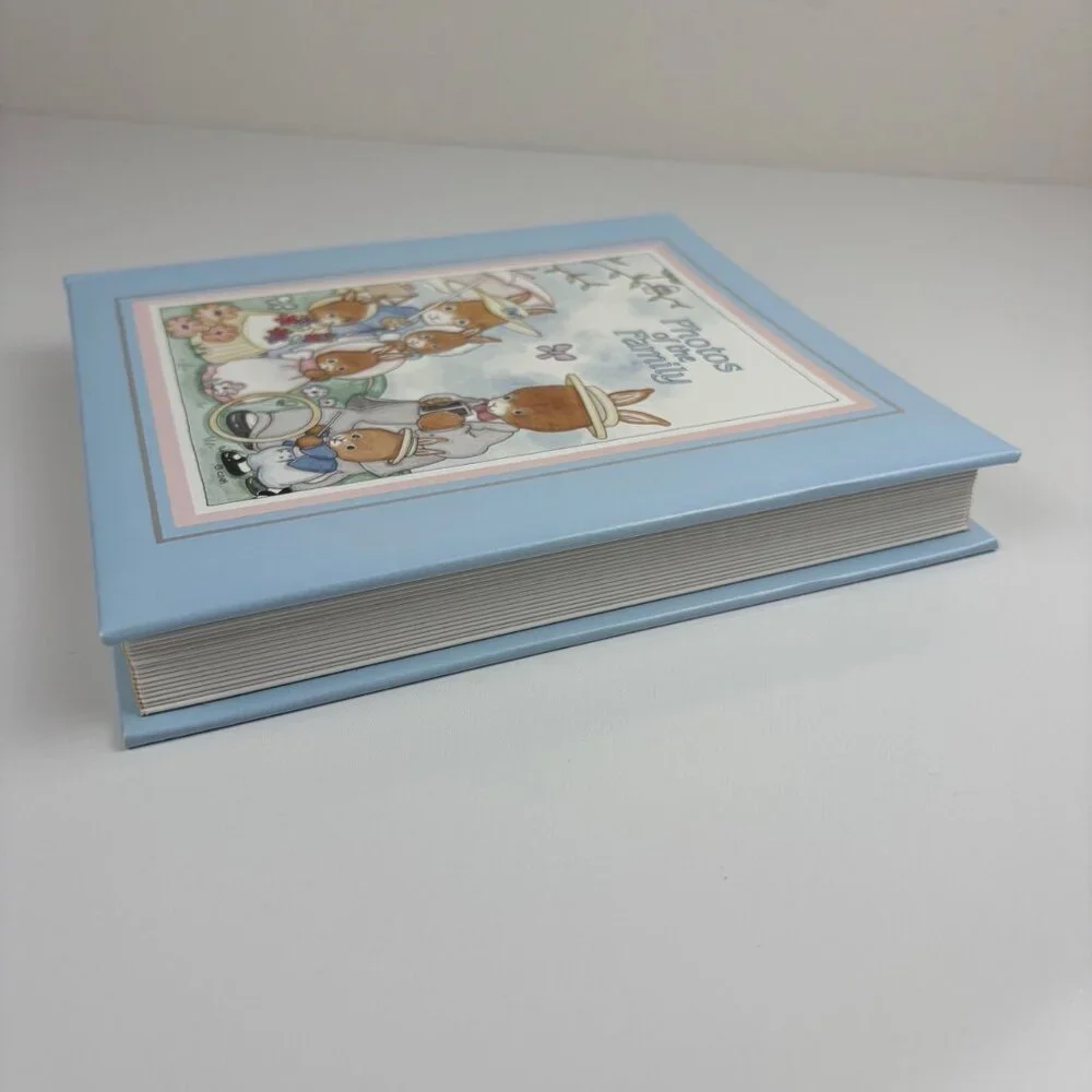NEW Gibson Vintage Photos Of The Family‎ Bunny Blue Hardcover Photo Album 18 Pfs